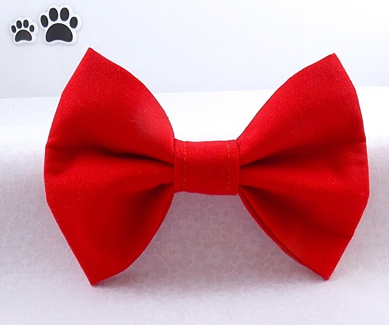 Candy Apple Red Dog Bow Tie Candy Apple Red Cat Bow Tie Bow Etsy