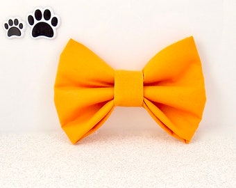 Pumpkin Orange Dog Bow Tie, Pumpkin Orange Cat Bow Tie,  Dog Bow Tie,  Cat Bow Tie, Halloween Dog Bow, Halloween Cat Bow