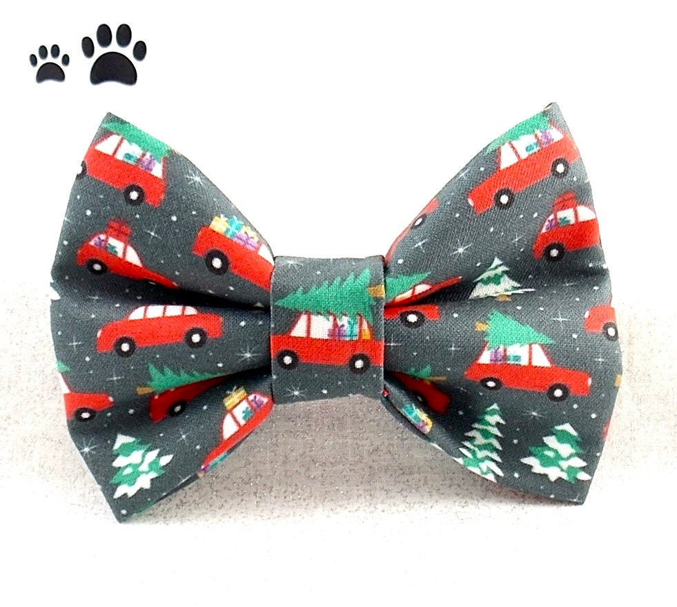 Christmas Dog Bow Tie, Christmas Cat Bow Tie, Christmas Car Dog Bow T…