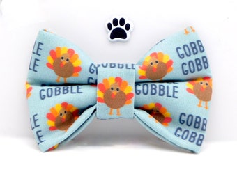 Gobble Gobble Thanksgiving Turkey Dog and Cat Bow Tie
