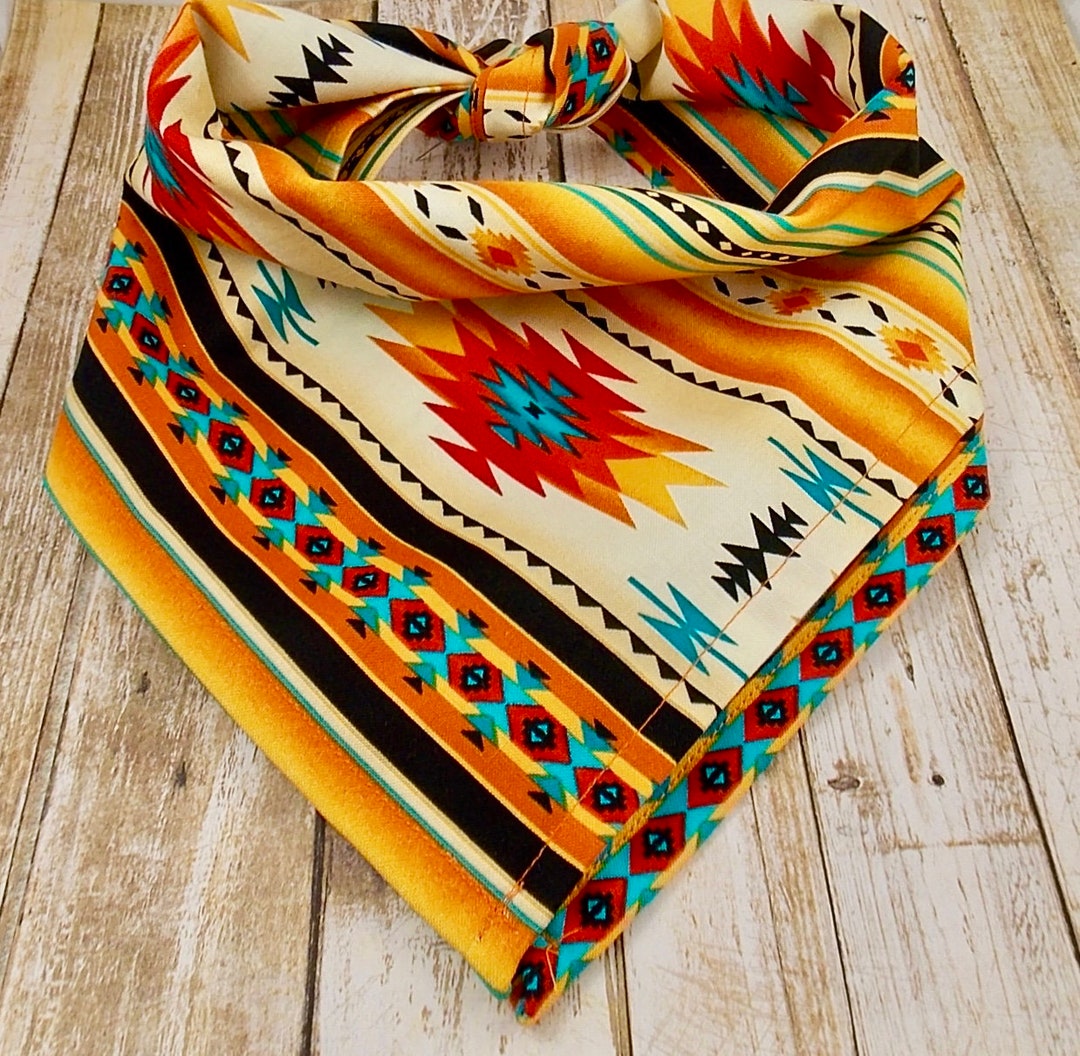 Southwest Dog Bandana, Aztec Dog Bandana, Native Dog Bandana, Mexican