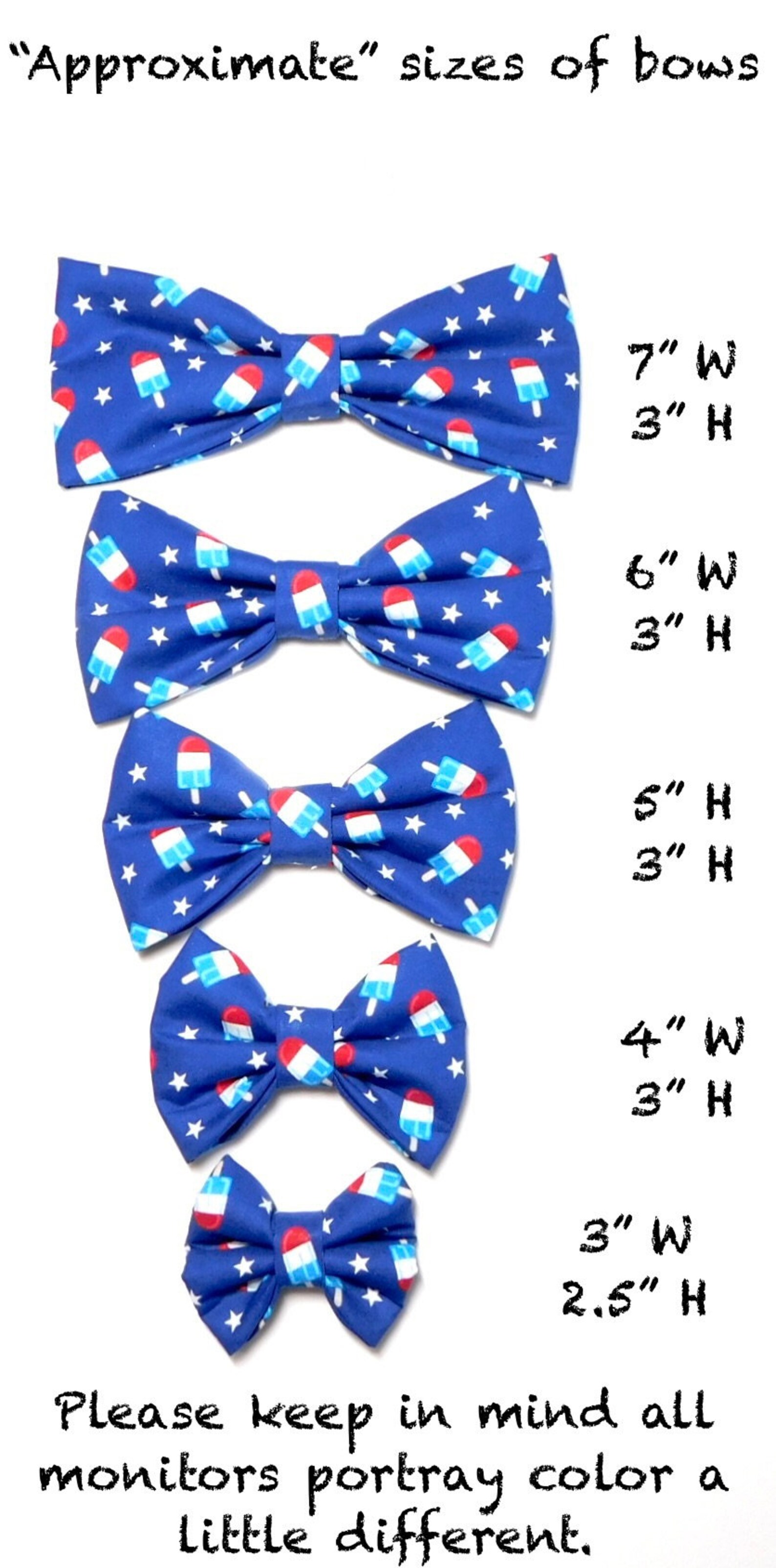 4th of july dog bow tie