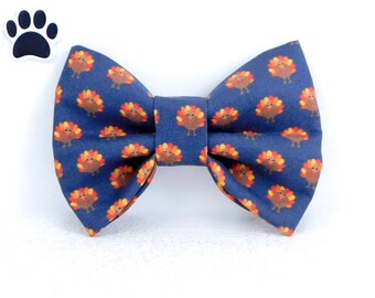 Turkey Dog and Cat Bow Tie Pet Collar Accessory