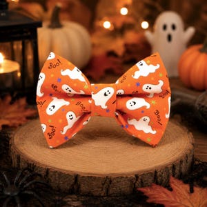 Spooky Ghost Halloween Bow Tie for Dog and Cat Collar Pet Accessories