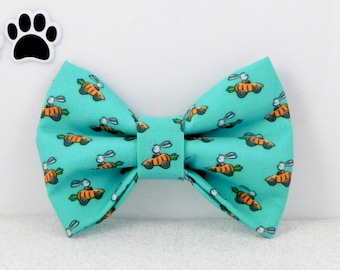 Easter Stripes Dog Bow Tie