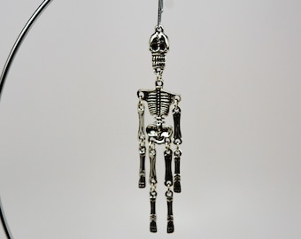 Articulated Skeleton Pendant, Halloween Pendant, Day of the Dead Pendant, Movable Skeleton Pendant