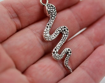 10x Retro Tibetan Silver Snake Animal Pendant Charms Beads Dangle Jewelry 514AF 