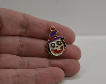 KC Gold Plated Witch Charms: Halloween Jewelry (Set of 5