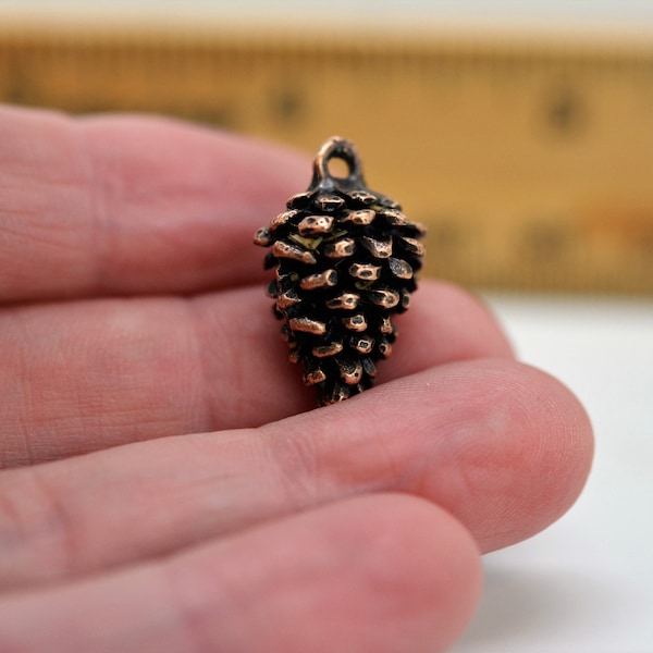 Pine Cone Charm, Pine Cone Pendant, Woodland Charms, Fall Charms, Autumn Charms, set of 2 Pine Cone Charms