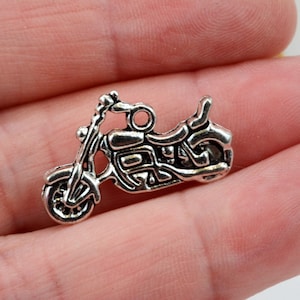 Motorcycle Charms, Biker Charms, Motorbike Charms, set of 4 Charms