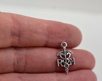 RN Charm: Zinc Alloy Nurse Charms (Set of 5)