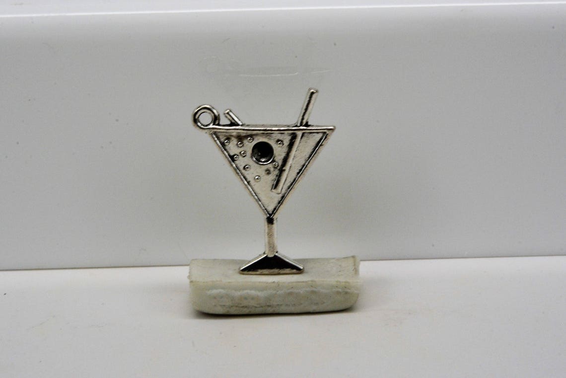 Martini Glass Charm Martini Pendant Cocktail Charm Large Etsy