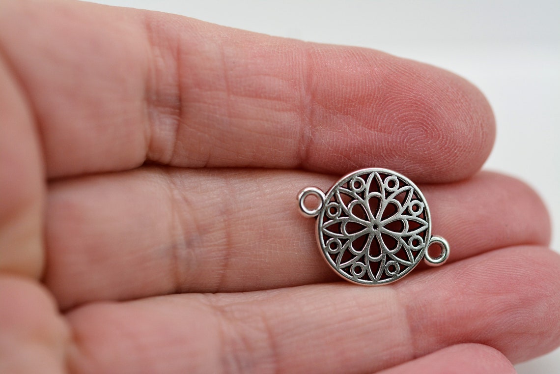 Connectors Bracelet Connectors Round Connector Necklace Etsy
