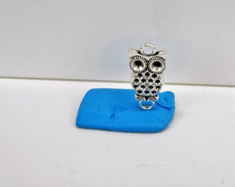 Tiny Owl Connectors: Zinc Alloy Bracelet Component (Set of 4)