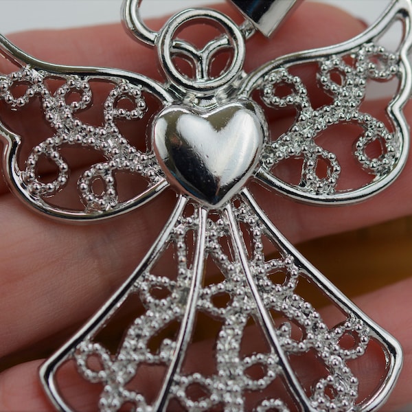 Angel Pendant, Angel Jewelry, Large Angel Pendant, Christmas Angel Pendant, Angel Ornament