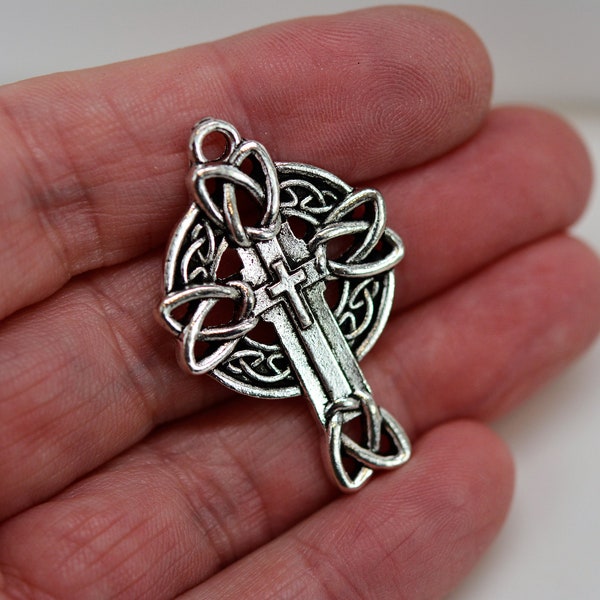 Celtic Knot Cross Pendant, Cross Pendant, Irish Pendant, Set of 4 Cross Pendants