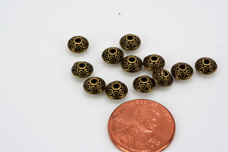 Set of 50 spacer beads 6mm Spacer Beads Spacer Beads Small Spacer Beads