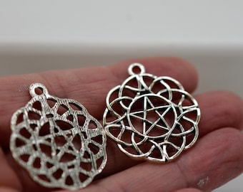Celtic Knot Charm with Pentagram Star (Set of 2)