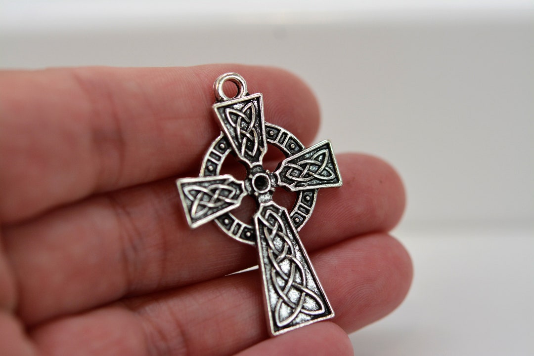 Celtic Knot Cross Pendant, Cross Pendant, Irish Pendant, Set of 2 Cross