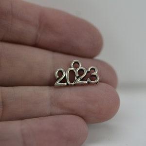 Graduation Charm, Year Charm, Commencement Charm, Birth Charm, 2023 Charm, set of 5 charms