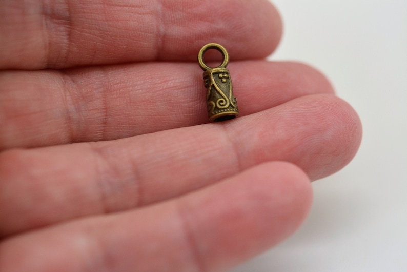 Cord End Caps Cord Terminator Caps3.5mm Antique Bronze End Etsy
