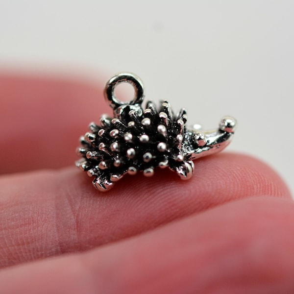 Hedgehog Charm, 3D Hedgehog Charm, 3D Animal Charm, Woodland Creature Charm