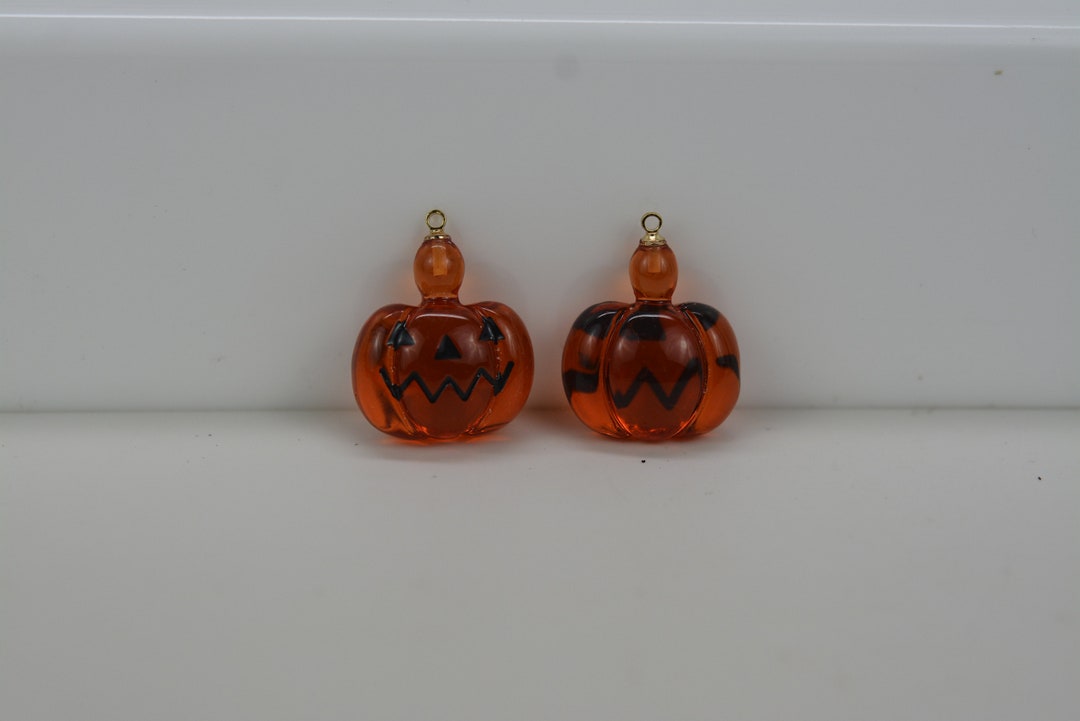 Resin Jack O Lantern Charm: Halloween Pumpkin (set of 2) - Etsy