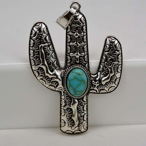 Cactus Pendant, Large Cactus Pendant, Saguaro Cactus Pendant, Southwestern Pendant