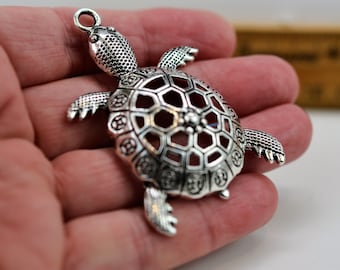 Small Open Sea Turtle Custom Engraved Baby Feet Heart Locket Necklace Small Open Sea Turtle Custom Engraved Baby Feet Heart Locket Necklace