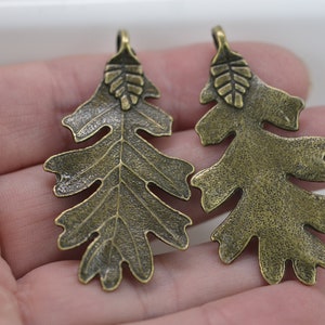 Leaf Pendant, Bronze Leaf Pendant, Oak Leaf Pendant, Maple Leaf Pendant, Fall Leaf Pendant