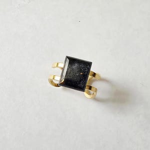 Sable - Handmade Statement Ring | Adjustable Resin Ring, Chunky Bold Abstract Ring, Cocktail Ring, Statement Ring for Women, Gift for Her