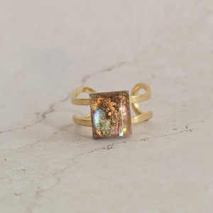 Elodie - Handmade Statement Ring | Adjustable Resin Ring, Chunky Bold Abstract Ring, Cocktail Ring, Statement Ring for Women, Gift for Her