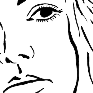 Custom Hand Drawn Portrait Scroll Saw Pattern Stencil Template - Etsy