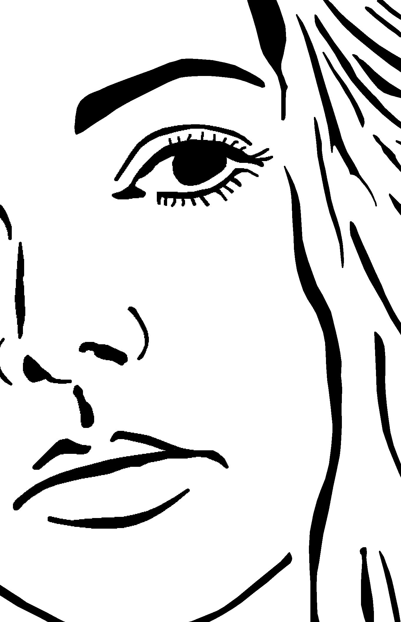 Custom Hand Drawn Portrait Scroll Saw Pattern Stencil Template - Etsy