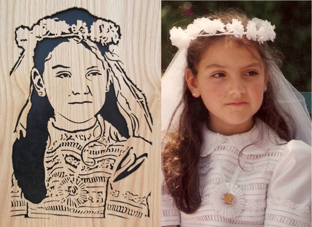 Custom Hand Drawn Portrait Scroll Saw Pattern Stencil Template - Etsy