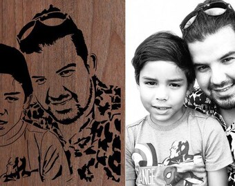 Custom Hand Drawn Portrait Scroll Saw Pattern - Stencil - Template - Etsy