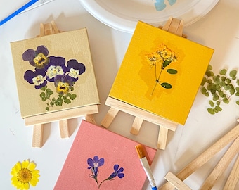 DIY Pressed Flower Mini Canvas Craft Kit