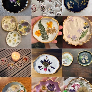 DIY Pressed Flower Clay Ring Dish Craft Kit image 5