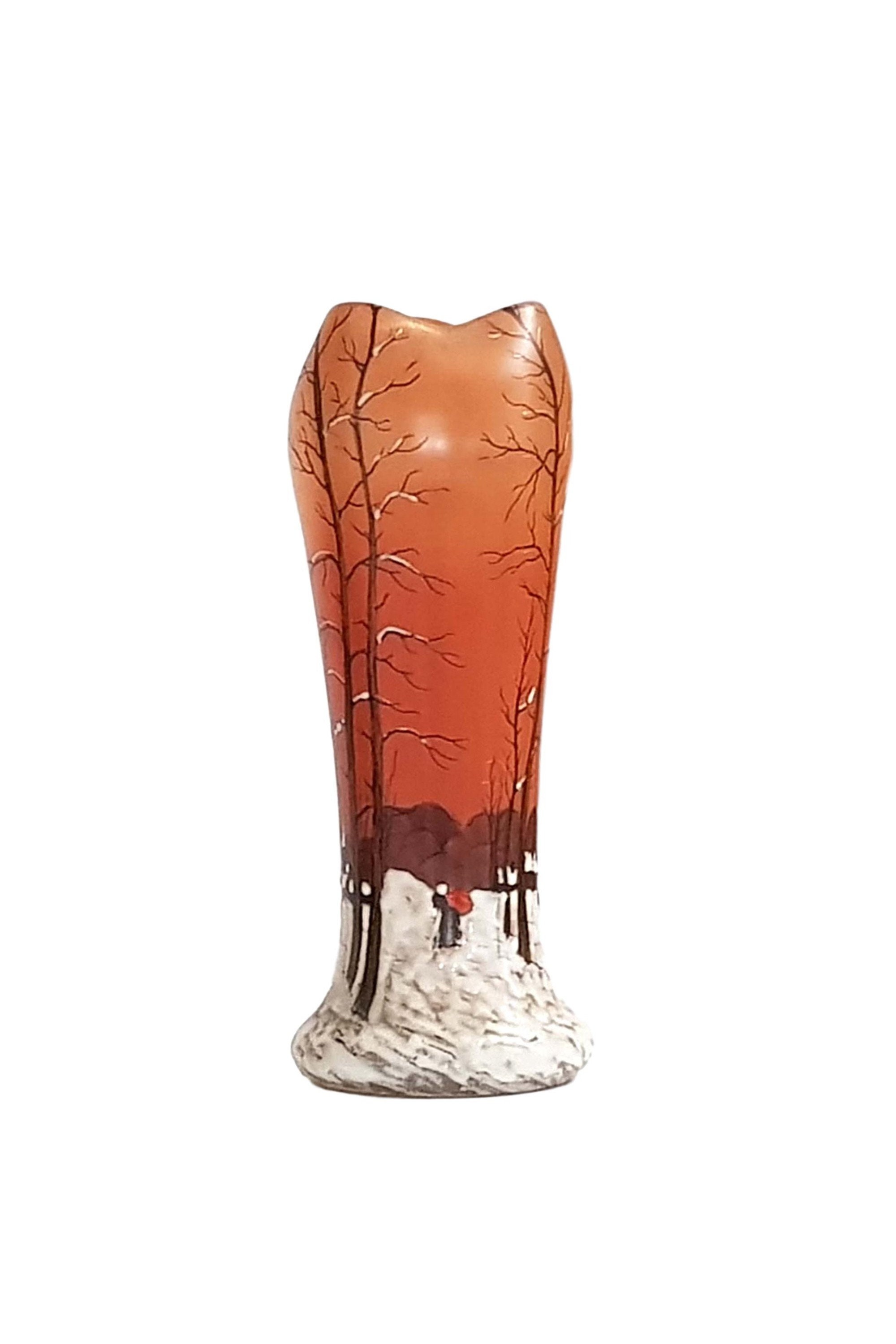 Vase Legras, Forme Belgrade Paysage de Neige'.