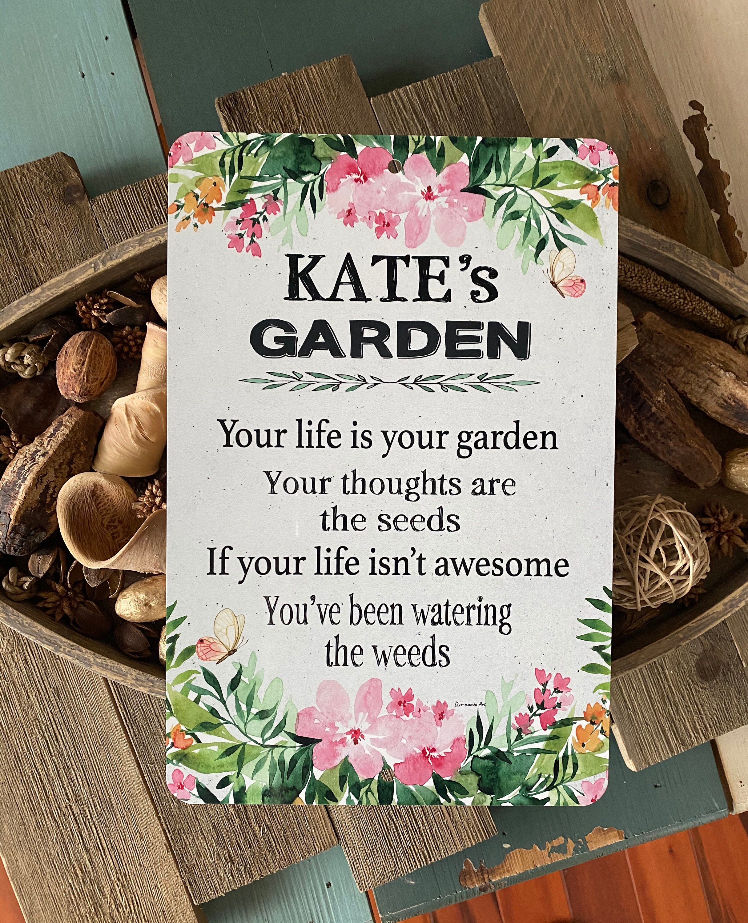 Letrero de jardín personalizado Cotización de jardinería | Etsy