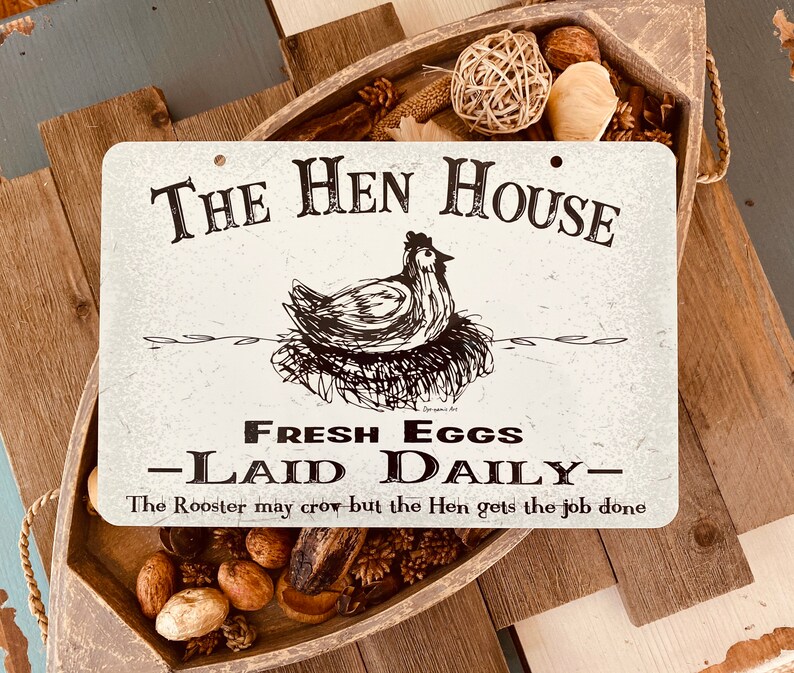 The Hen House Sign Farmhouse Sign Home Decor Metal Etsy