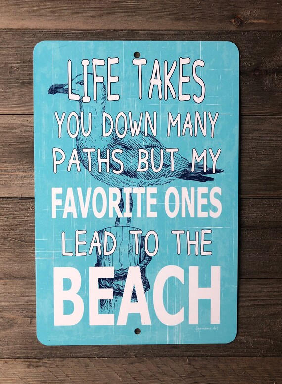 Beach Path Metal Sign Beach Decor Home Decor Beach Quote Sign