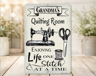 Personalized Quilting Room Sign | Custom Quilter Gift | Sewing Room Decor | Craft Space Wall Art