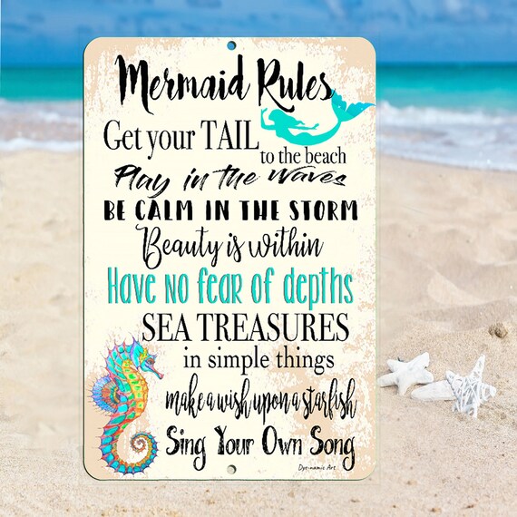 Sea Blue Mermaid Cove Metal Sign Rustic Coastal Home Beach House Bar Wall Decor Sea Blue Mermaid Cove Metal Sign Rustic Coastal Home Beach House Bar Wall Decor