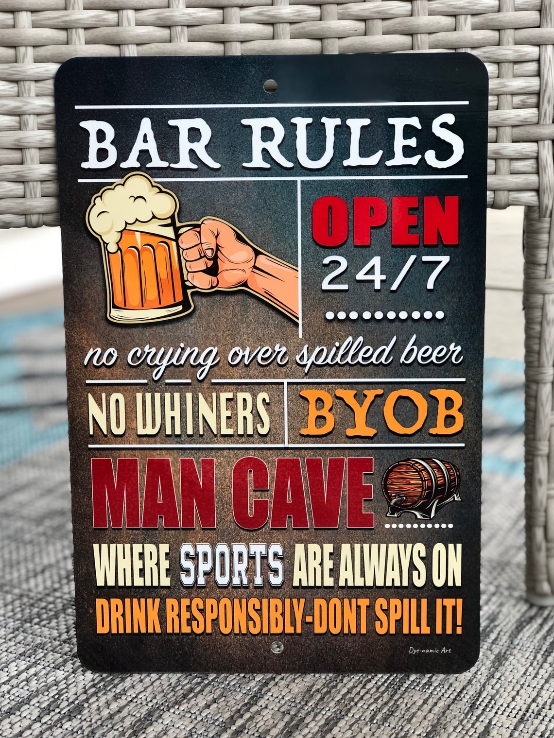 Bar Rules Sign Backyard Bar Sign Bar Decor Funny Bar Etsy