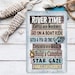 River Time Sign | Lake House Cabin Decor | Rustic River Front Wall ...