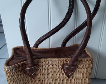 Bolso de mano tipo cesta de picnic