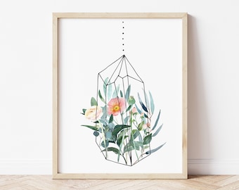 Summer Flowers Art, Floral Printable Wall Art