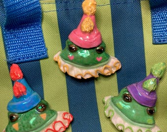 Clown Kikker Reversspeld of Magneet Clowncore Broche Eigenzinnige Accessoires Draagbare Kunst