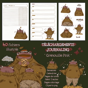 Bundle Telechargement Journaling Grenouille Pink
